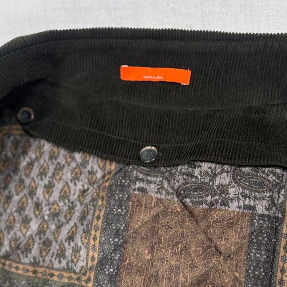 Tallia Mens Corduroy Coat Olive Green Quilted Lined Jacket Size Chest 47" - Picture 12 of 15